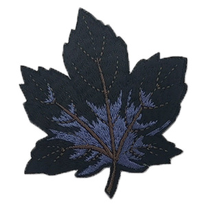 羽绒服修补自粘贴黑色刺绣大小树叶直接贴皮衣破洞补丁贴z时尚枫