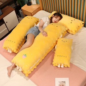 可爱饼干毛绒玩具公仔睡觉抱枕长条枕头夹腿娃娃女生床上超软玩偶