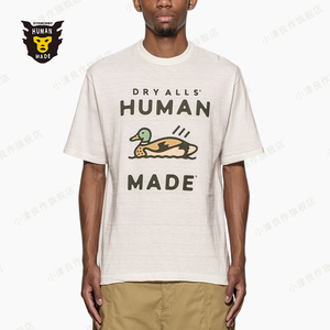 human made游泳鸭子短袖 22ss绿头卡通动物tee nigo男女款打底t恤