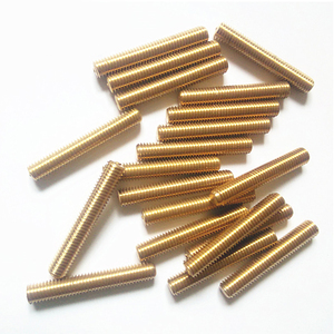 黄铜全牙丝杆牙条无头螺杆m3 m4 m5 m6m8m10m12m14m16m20mm*1米