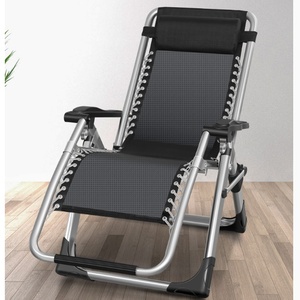 靠背休闲椅躺椅午休绒布黑色风格乡村便携式软椅可折叠沙发床小.