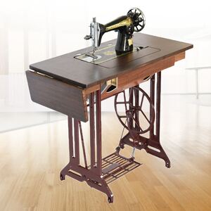 90优木林工厂店淘宝老式厚缝纫机001家用台动式脚踏裁缝机头手电动