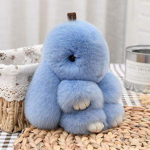 毛绒兔獭兔毛装死兔书包挂件玩偶扣公仔背i包包挂饰ins娃娃车钥匙