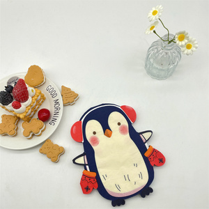 一次性加大款小企鹅卡通形状异形纸巾 儿童印花纸 生日派对餐垫纸