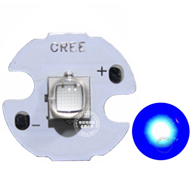 促销xml-u2 l2 10w蓝光led灯珠强光手电筒大功率 钓鱼灯t6 u3蓝色
