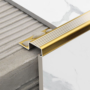 楼梯防滑304不锈钢踏步收边条台阶包角包边直角瓷砖地板阳角护角