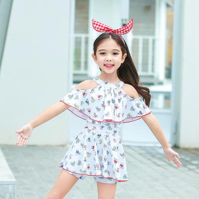 5到6至7泳装8分体裙式小女孩子穿的游泳衣9女童10儿童11岁13.
