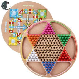 创意木制跳跳棋幼儿园大班棋类益智玩具儿童玩男女生玩具4一6岁.