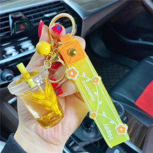 入油大麦大卖好寓意麦穗流沙瓶钥匙扣精致小麦稻穗挂件包挂饰吊饰