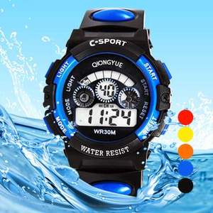 新款特价电子表男学生运动户外防水夜光多功能数字式闹钟儿童手表