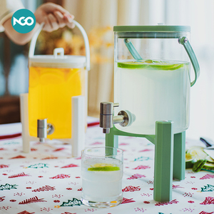 冰箱冷水壶带龙头玻璃的耐高温食品级大容量凉水壶家用饮料桶密封