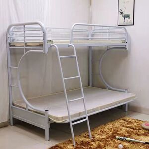 折叠高低床母子床双层床铁架床上下铺铁床成人多功能子母床儿童床