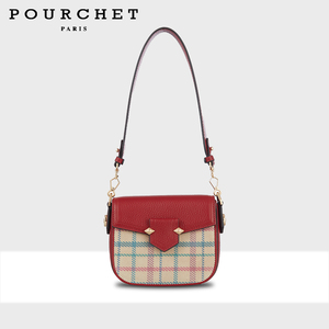 POURCHET/宝榭单肩斜挎小猪包原创真皮法式手提包包女士高级质感