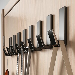 衣柜侧面挂衣钩玄关衣架一钩多挂入户鞋柜挂钩门背后免钉收纳神器