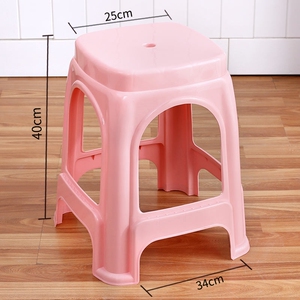 093人付款淘宝小櫈子家用矮凳塑料凳子中号中高35-40厘米加厚红色胶橙