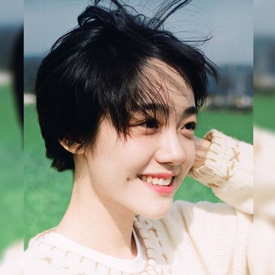 正品假发女短发圆脸波波头全真人发网红短碎发蓬松自然全头套式假