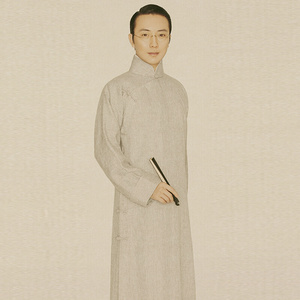 正品万疆李玉刚同款古装民族风复古民国长衫长袍舞台公子少爷服演