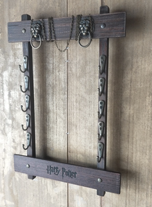 哈利波特魔杖架子木质挂墙版手工魔法棒周边展示架生日礼物可定制