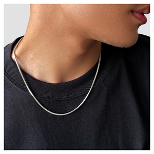 altj蛇骨项链男士潮方细款素链子小众锁骨配饰女个性钛钢百搭嘻哈