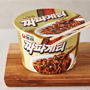 韩国进口农心炸酱面大碗面拌面方便面泡面桶装123g x5桶