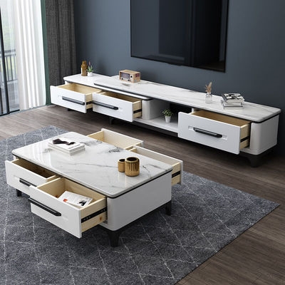 电视柜茶几烤漆大理石岩板石客厅家具组合简约现代组装大中小户型