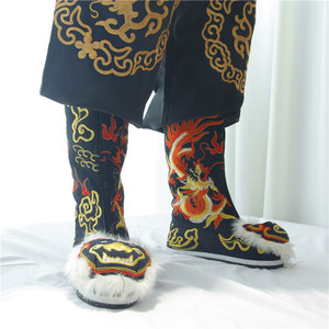 戏剧虎靴戏鞋黑色虎头变脸靴孙悟空靴子古风战靴平底虎头靴1人付款