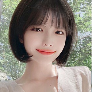 假发女短发bobo圆脸真人发丝修脸气质全头套式网红波波造型时尚女