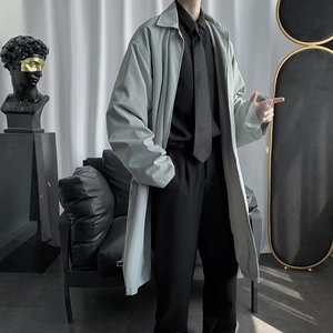 德系风衣vintage二战德军外套男春秋薄款高级感炸街男装披风大衣