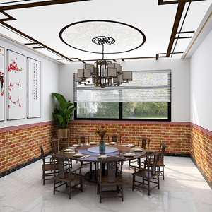 墙裙自粘防水防潮防霉可擦墙贴纸墙纸自粘商用餐饮火锅烧烤店壁纸