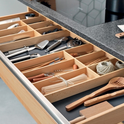 定制实木刀叉h盒橱柜抽屉刀叉盘餐具刀叉筷子勺厨房工具收纳盒木