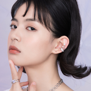 acc耳夹女无耳洞小众轻奢甜酷茶系高级感耳挂耳饰耳环珍珠耳骨夹