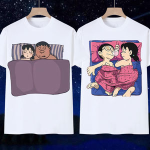 长袖男t恤女毁童年联名gta5胖虎静香大雄衣服情侣装潮天澜自营店39