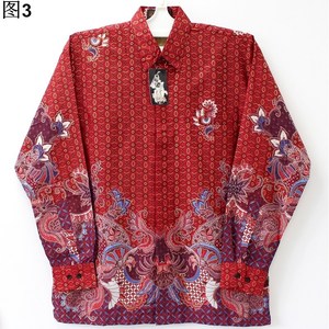 印尼服装 服饰双层巴迪衫butiyk柔软纱笼布民族风男装长袖衬衫 l