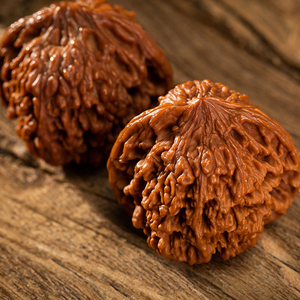 文玩核桃古玩手把件百花山宫灯虎头官帽磨盘苹果园野生麻核桃把玩