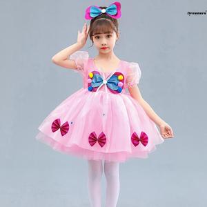 。六一儿童演出服蓬蓬裙表演演出服舞蹈服女童棒棒糖公主裙可爱裙