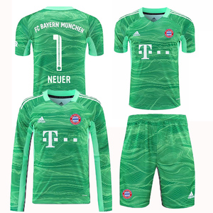 2122拜仁慕尼黑守门员球衣球迷短袖长袖绿色1号诺伊尔门将服套装