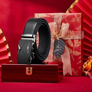 卓梵 阿玛尼皮带男真皮自动扣男士腰带高档奢侈品牌纯牛皮裤带潮