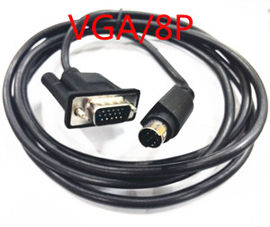 VGA转圆头8针S端子线VGA转MINI/8 P佳的美小液晶屏连电脑连接线