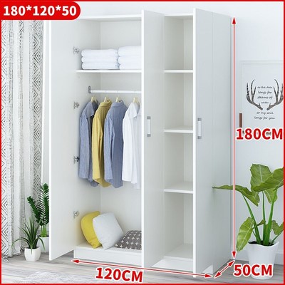柜子防虫实木板小型1.2米衣柜2米宽开门大号衣柜欧式一米衣柜两门
