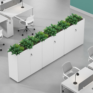 花槽柜办公室矮柜展示柜地柜办公柜子隔断柜储物柜木质边柜桌边柜_阿