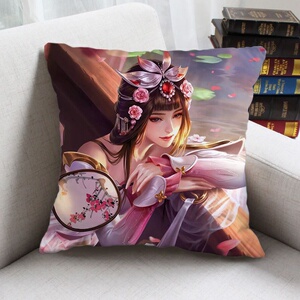 甄姬幽恒皮肤抱枕游园惊梦花好人间冰雪圆舞曲汽车靠垫diy礼物