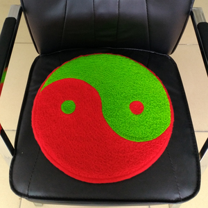 新品绿太极八卦图地毯p地垫坐垫练功垫椅子垫小垫子养生念佛武馆