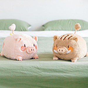 q版piko屁可猪抱枕情侣男女礼物猪猪公仔实用办公室沙发床上靠枕