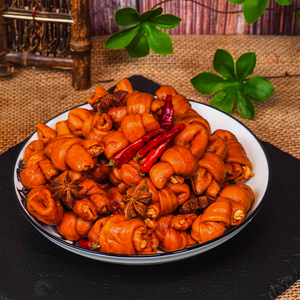 四川特产香朵朵冒节子卤味猪肥肠新鲜熟食加热即食盒装200g/盒