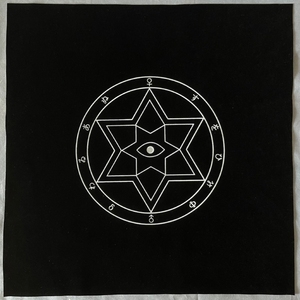 塔罗牌桌布专用大桌布黑色套装无纺桌布配件六芒星牌阵绒布牌袋欧