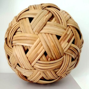 蹴鞠球手工儿童藤球幼儿园竹球足球藤篾球装饰绣球表演球藤蔑球