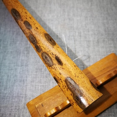 湖南老梅鹿折扇精工湘妃竹扇子7寸玉竹小骨苏工文玩收藏送礼品