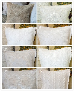 手工钩针编织全棉线毛线钩花绣花靠垫靠枕靠包抱枕套