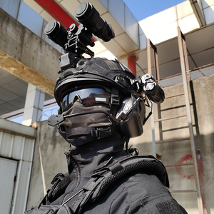 戰術兵fast玻璃钢头盔戶外防暴特种训练战术头盔夜视仪护目镜套装