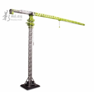 中联重科zoomlion塔吊模型1:80平头塔式起重机tc6513-8b合金模型